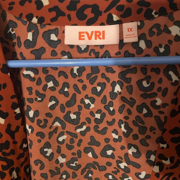 Evri Cardigan orange leopard - Picture 2 of 2